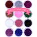Biodegradable Glitter for Gel Nail Art Pots Set  Ultra FINE DUST Powder  Face Paint Makeup  Hair  Shellac Nail Polish Craft  Festival Party Colors | Brush Body Tattoos Make Up Sets for Kids Children