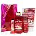 Bath and Body Winter Candy Apple Gift Set Bag - Fragrance Mist - Body Cream - Shower Gel and Hand Cream Arranged Inside a Decorative Gift Bag