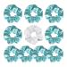 LADY & HOME 10 Packs Bridesmaids Scrunchies Bridesmaid Proposal Gifts Favors for Bachelorette Party Bridal Party Bridal Shower(Blue)