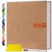 Popotop Large Photo Album Self Adhesive 4x6 5x7 8x10 Scrapbook Album DIY 40 Pages Picture Book,Gifts for Mom,Family Baby and Wedding,with Metal Pen and Plastic Board 13"x12.6"40pages Dark khaki