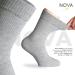 Bamboo Diabetic Ankle Socks for Men | Wide Fit for Swollen Legs | Non-Binding & Ideal for Hiking | Grey 10-13 - Buy Online on GoSupps.com