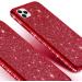 Surakey Glitter Case for iPhone 12/12 Pro - Red TPU Silicone Protection Diamond Design Glossy Finish - Buy Online on GoSupps.com