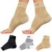 Thoxcare Plantar Fasciitis Socks for Women & Men (1 Pair)  Best Ankle Brace Foot Compression Sleeve with Arch Support for Everyday Wear, Swelling & Pain Relief, Beige, Small Beige Small