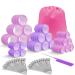 46 Pcs Hair Rollers with clips Velcro rollers for hair volume Hair Rollers for Long Medium Short Hair 4 Sizes Jumbo Large medium small Hair Curlers rollers (22 Rollers +22 clips +1 Tail comb +1 Bag)
