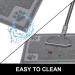 Suhaco Non-Slip Waterproof Pet Feeding Mat 60 x 40 cm (L) Grey - Easy to Clean, Prevents Food Spills and Water Messes - Buy Online on GoSupps.com