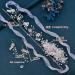 ULAPAN Wedding Headbands Flowers Girls Bridal Headpieces - Silver Crystal Hair Accessories Set with Earrings for Women - Buy Online on GoSupps.com