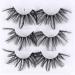 KFZR Eyelashes False Eyelashes Faux Mink Fake Lashes Fluffy Eye Lashes Thick Dramatic Volume Long Soft For Makeup 3 Pairs NO Glue (Style 1 -25mm)