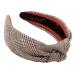 YETASI Head bands for Women's Hair are Made with Comfy Non Slip Material. Brown Knotted Headband for Women Plaid is Unique. Well Made Headbands for Women Top Knot
