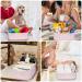 Woven Cotton Rope Storage Basket with Handles - Small Organizer for Shelves, Closet, Pet Toys - Decorative Light Pink Nursery Basket - Buy Online on GoSupps.com
