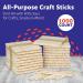 Artlicious 1000 Pcs Natural Wood Craft Sticks - Popsicle Sticks for Crafts, Icecream Sticks, Wooden Dowel, Wax Sticks, Tongue Depressors - Buy Online on GoSupps.com