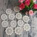 TOSSEY 12PCS Mini Vintage Handmade Crochet Doilies Flowers 100% Cotton Crochet Doilies Appliques Patches for Clothing Headbands Hats Gift Package Need (Beige) Beige 3" - Buy Online on GoSupps.com