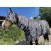 Breathable Summer Blanket for Horses - Elastic Neck Insect Protection Eczema Relief - 145 cm White/Black - Buy Online on GoSupps.com