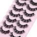 JIMIRE Faux Mink Fluffy Wispy Lashes 17MM - 7 Pairs | DIY Volume CC Curl Russian Strip False Eyelashes for Natural Look and Soft Volume - Buy Online on GoSupps.com