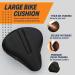 Bikeroo Gel Bike Seat Cushion - Peloton Compatible, Adjustable for Men & Women - Black Large - Buy Online on GoSupps.com