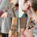 Small Flowers Letters Temporary Tattoos - 3D Moon Planet Lavender Fake Tattoos - Realistic Feather Butterfly Sticker for Kids & Adults - 73 Count - Buy Online on GoSupps.com