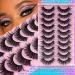 KOKAY False Eyelashes Fluffy Russian Strip Lashes 10 Pairs Natural Curly Fake Mink Lashes 3D Effect Lightweight Sweat-proof Reusable Eye Lashes for Every Type of Face Gift for Her (A-18MM) - Buy Online on GoSupps.com