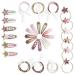 Paper dragon special 48 hair clips and hair tie in many colors - durable and robust - children's spectrum with glitter and fabric cover - hair accessories * stars * - for long and fine hair
