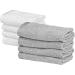 SWEET CHILD Bamboo Baby Washcloths - Set of 8 | Ultra Soft Wash Cloths for Face and Body | Top Baby Registry Gift in Gray/White - Buy Online on GoSupps.com