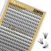Individual eyelashes QUEWEL cluster lashes 320 pieces of single eyelash extensions 0.07d curl 30d+40d single cluster eyelashes natural DIY eyelash extension Mix9-16mm at home (30d+40d 0.07d Mix9-16mm) 1 piece (1 Pack) 30d+40d-07d mix 9-16mm