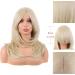 MapofBeauty 20 Inch Long Layered Blonde Synthetic Shoulder Length Wig with Bangs - Ideal for Daily Wear or Parties - Buy Online on GoSupps.com