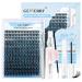 Cluster Lashes Kit GEMERRY Individual Lashes 280Pcs Cluster Lashes DIY Individual Eyelash Kit 40D C Curl 8-16mm Eyelash Extension Kit with Lash Bond and Seal Lash Glue Remover and Tweezers(40D-C-Kit) B-KIT 40D-0.07C