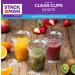 16 oz. Clear Cups with Strawless Sip-Lids | 50 Sets PET Crystal Clear Disposable Plastic Cups with Lids - Buy Online on GoSupps.com