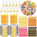 Janinka 110 Pcs Softball Party Favors Set Softball Stickers Softball Keychains Softball Charm Bracelets Adjustable Wristbands Softball Hair Ties Softball Gifts Party Supplies for Girls Sports Team