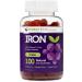 Iron Gummies for Adults and Kids - Chewable Multivitamin with Vitamin C, A, B, Zinc, Folic Acid & Biotin - Grape Flavored - Vegan & Made in USA | HERBATECH - Buy Online on GoSupps.com