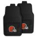FANMATS 8893 Cleveland Browns 2-Piece Heavy Duty Vinyl Car Mat Set, Front Row Floor Mats, All Weather Protection, Universal Fit, Deep Resevoir Design