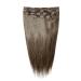 American Dream Human Hair Full Head Set of Clip in Extensions Chestnut Brown Number 4 105 g/ 18-inch/ 46 cm - 4 Piece