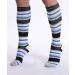 Doc Miller Compression Socks 15-20mmHg Knee High Support for Men & Women - Recovery from Shin Splints, Swelling, Varicose Veins - 1 Pair Medium - Grey Stripes - Buy Online on GoSupps.com