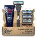 Dollar Shave Club | 6-Blade Razor Set | Diamond Grip Club Razor Handle, 6-Blade Club Razor Cartridges, Shave Cream with Aloe and Coconut Oil, Easy to Grip Handle, Shaving Kit, Value Bundle 3oz Shave Cream