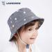 LANGZHEN Baby Girls Beach Sun Hat - Adjustable Toddler Kids Wide Brim Play Hat - Dark Blue Stars - 6-12 Months - Buy Online on GoSupps.com