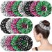 WILLBOND 20 Pieces Softball Soccer Basketball Hair Scrunchies Satin Hairbands Scrunchy Elastic Hair Ties for Women Girls (Soccer Style)  100.0 grams
