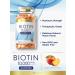 Carlyle Biotin 10000mcg Gummies | 150 Count Peach Flavor Supplement | Vegan Non-GMO Gluten Free - Buy Online on GoSupps.com