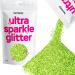 Hemway Fine Lime Green Glitter 100g 3.5oz Cosmetic Safe 1/64" 0.015" 0.4mm Lime Green Fine - 100g