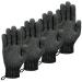 MIG4U Exfoliating Shower Gloves 2 Pairs  Bath Scrub Glove Medium to Heavy Body Dead Skin Removal  Deep Exfoliate Sponge Loofah for Women and Men  Black 2 Pairs(4 PCS) Classic Black