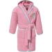 Erwin M ller Children's Bathyrum with hood with a hood terry pink size 122/128 - pleasantly soft suction -strong with bags and binding belt embroidery elves bathrobe size 122/128 (1 Pack)