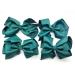 set of 4 green school hair bow green hair accessories Set of 2 Hair Bow School Clips Girls Bows Ribbons Hair Grips for School (Bottle Green)