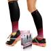 Calf Compression Sleeve - Shin Splints & Achilles Tendon Support | Footless Compression Socks for Men & Women | Leg Cramps & Varicose Veins Relief | Maternity Nurses | (1 Pair BLK-PNK L/XL) - Buy Online on GoSupps.com