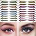 24 Pairs Reusable Eyeliner and Eyelash Stickers  Glitter Eyeliner Stickers Makeup Double Eyelid Tape Reusable Self-Adhesive Eye Line Strip Sticker Instant Eye Makeup Tool Waterproof