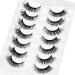 Vivis False Eyelashes 7 Pairs Lashes 3D Faux Mink Long Natural False Eyelashes Fluffy Thick Cross Volume Cat Eye Hand-made Dramatic Fake Eye Black Soft for Various Makeups FL02 - Buy Online on GoSupps.com
