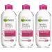 Garnier micelle cleaning water all-in-1 for dry and sensitive skin maxi format 400 ml 3 pieces without perfume 400 ml (3 pack)