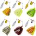 Fishing Spinner Baits Kit - Hard Spinner Lures Multicolor Buzzbait Swimbaits Pike Bass 0.64oz 6pcs Spinner Baits