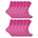 12 Pack Womens Viloft Non Binding Thermal Diabetic Socks | Sock Snob 5-9 Pink