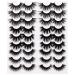 Yawamica 20MM False Eyelashes 18 Pairs - Dramatic Long Thick Faux Mink Lashes - 3 Styles - Mixed Fluffy 5D Volume Cat Eye - Full Crossed Big Eye Lashes Bulk - Buy Online on GoSupps.com