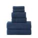 ESSELL 6 Piece Soft & Strong Towel Set 100% Cotton | Popcorn Textured Weave 680 GSM | Highly Absorbent & Quick Dry | Home Hotel & Spa Towels for Bathroom & Sports | Ultra Soft & Durable - Navy Blue