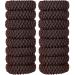 16 Pieces Thick Cotton Hair Bands Seamless Cotton Hair Bands No Crease No Break No Slip Seamless Hair Elastics (Brown)