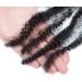 Dark Black Afro Kinky Bulk Hair Braiding Curly Synthetic Hair Extensions For Braiding 11 Inch/43CM Afro Twist Hairpiece - Buy Online on GoSupps.com