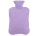 samply Hot Water Bottle with Cover 2L Hot Water Bag for Hot and Cold Compress Hand Feet Warmer Neck and Shoulder Pain Relief Light Purple